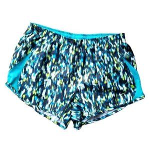 NIKE Tempo Blue Turquoise Running Shorts with Underwear Size Small